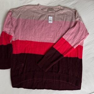 LOFT Multicolor Striped Sweater